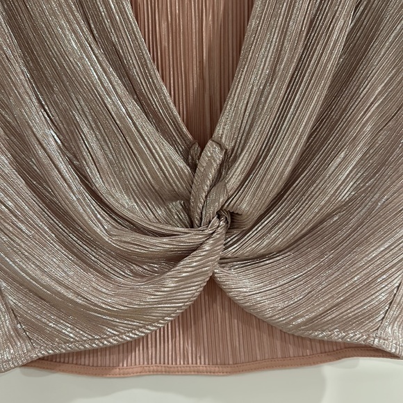 Lowcut Pink Shiny Twist Blouse - Picture 8 of 9